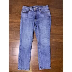 LL Bean Jeans Women 12 BeanFlex Straight Leg Favorite Fit Mid Rise Denim Vtg